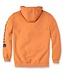 Carhartt Sweater met Capuchon Logo Loose Fit Marmalade Heather