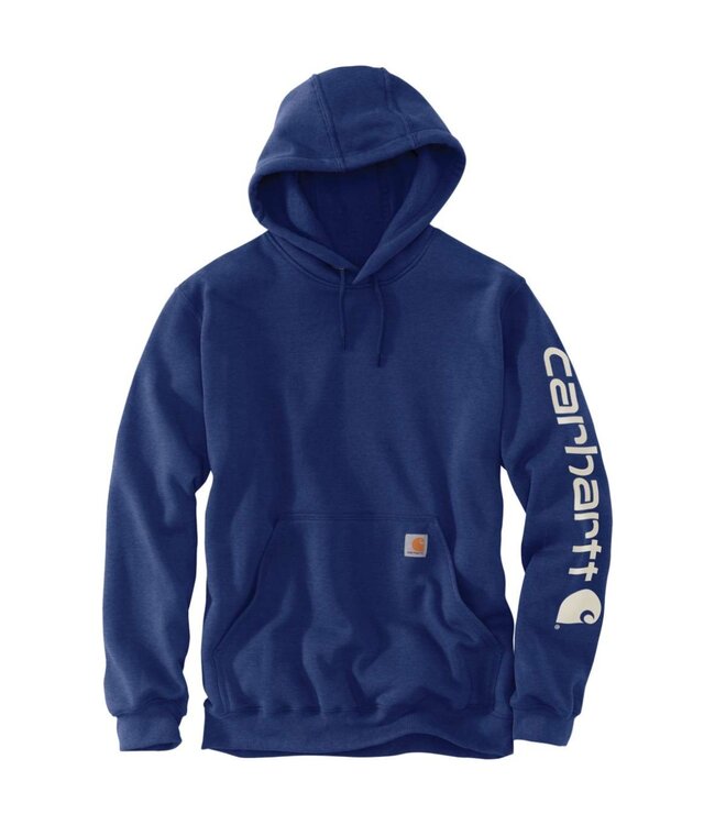 Carhartt Sweater met Capuchon Logo Loose Fit Scout Blue Heather