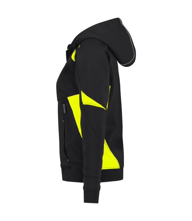 DASSY Santos Dames Werktrui Vest Zwart/Geel
