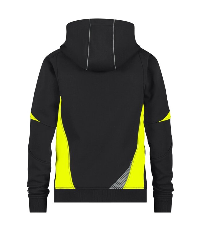 DASSY Santos Dames Werktrui Vest Zwart/Geel