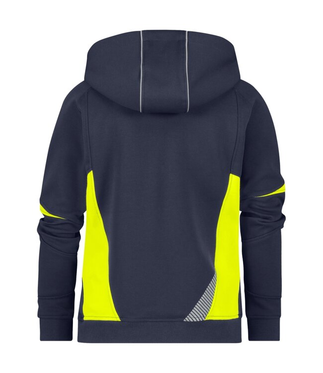 DASSY Santos Dames Werktrui Vest Donkerblauw/Geel