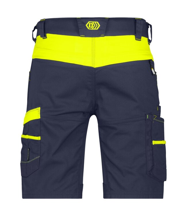DASSY Manilla Korte Werkbroek Donkerblauw/Geel