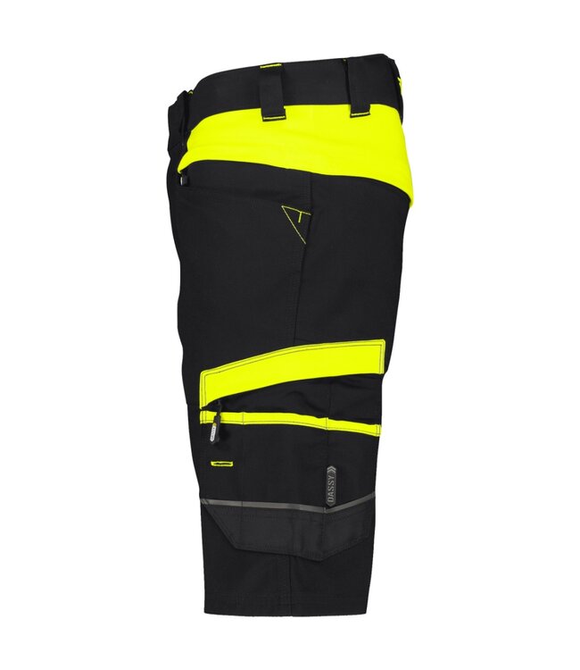 DASSY Manilla Korte Werkbroek Donkerblauw/Geel