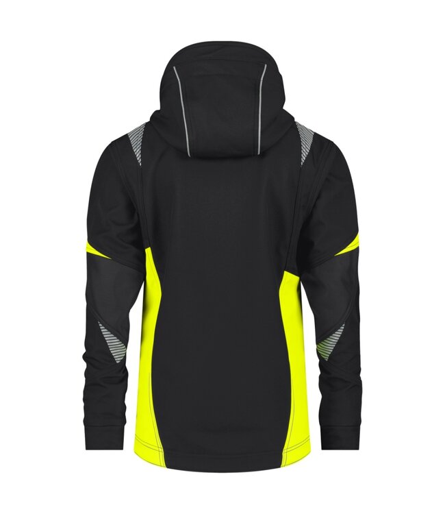 DASSY Kalama Dames Softshell Werkjas Zwart/Geel