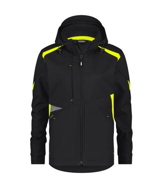 DASSY DASSY Kalama Dames Softshell Werkjas Zwart/Geel