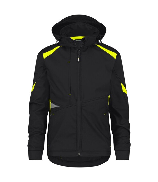 DASSY Kalama Softshell Werkjas Zwart/Geel