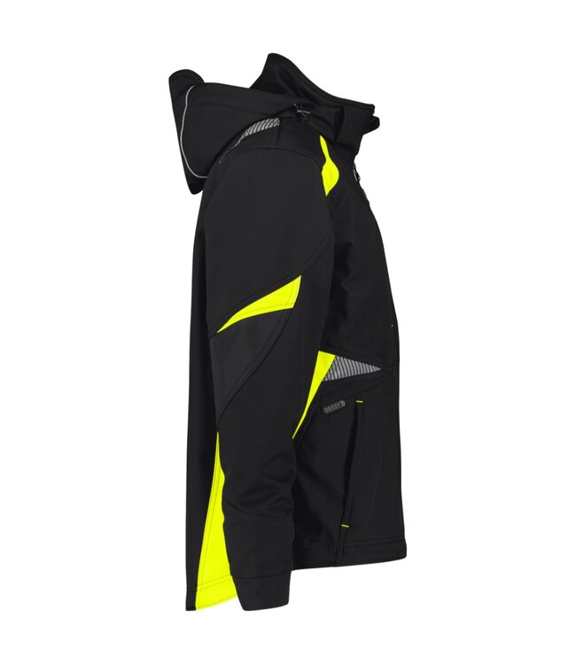 DASSY Kalama Softshell Werkjas Donkerblauw/Geel