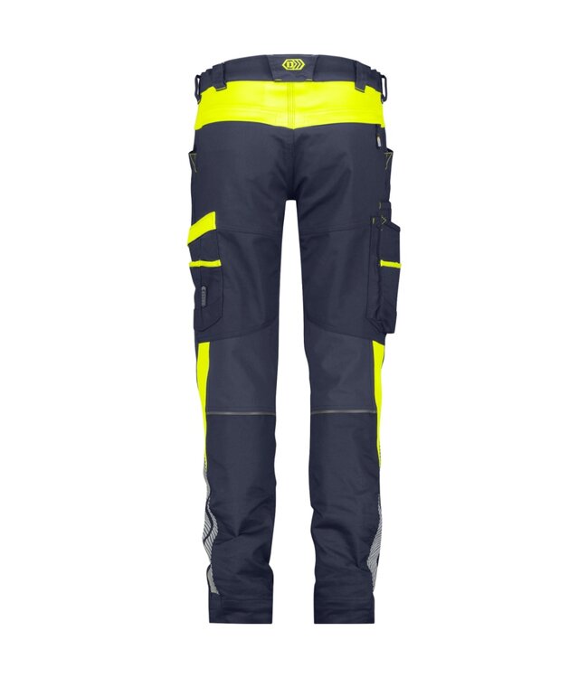DASSY Hong Kong Dames Werkbroek Stretch Donkerblauw/Geel
