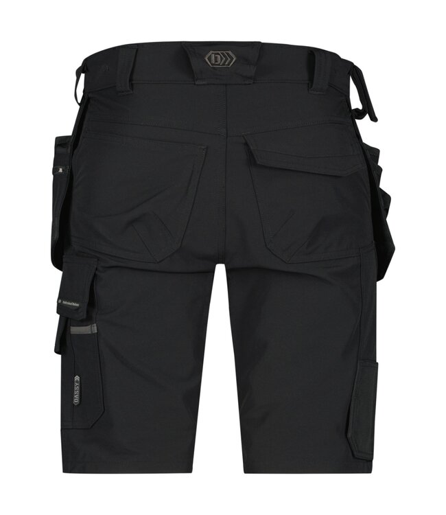 DASSY Aurax D-FX Korte Werkbroek 4-weg Stretch Zwart