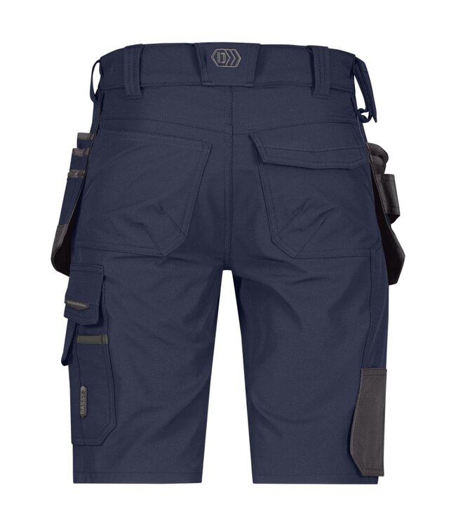 DASSY Aurax D-FX Korte Werkbroek 4-weg Stretch Donkerblauw/Grijs