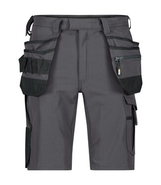 DASSY DASSY Aurax D-FX Korte Werkbroek 4-weg Stretch Grijs/Zwart