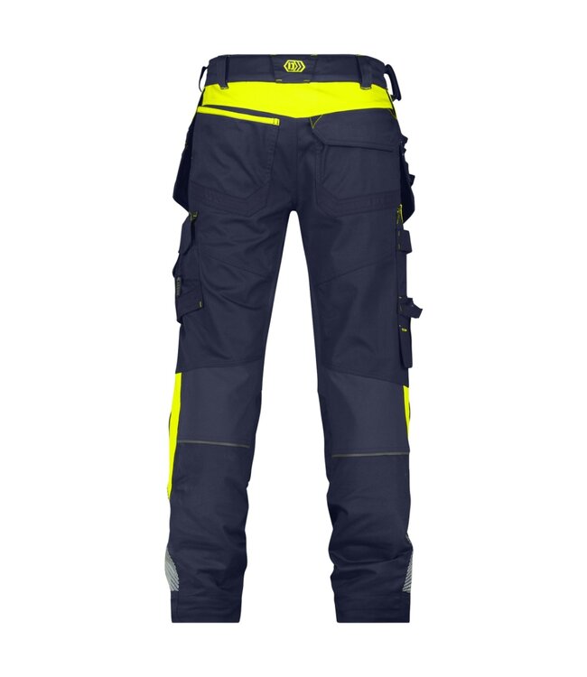 DASSY Shanghai Smart Flex Werkbroek Donkerblauw/Geel