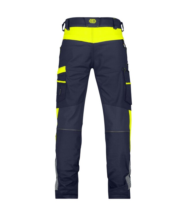 DASSY Hong Kong Werkbroek Stretch Donkerblauw/Geel