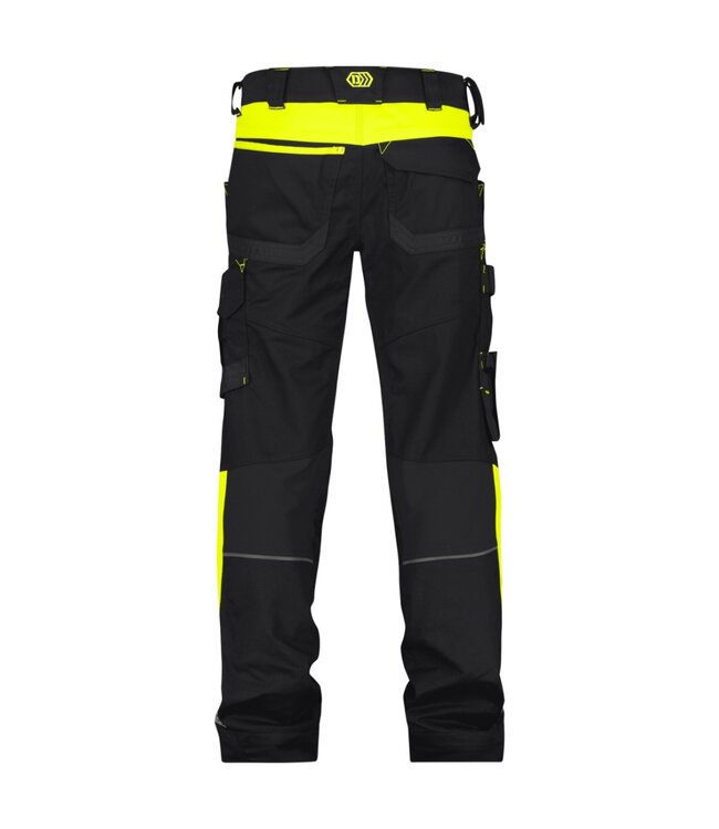 DASSY Canton Smart Flex Werkbroek Zwart/Geel