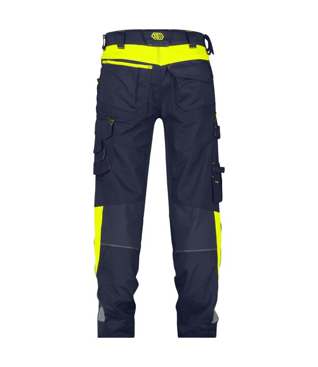 DASSY Canton Smart Flex Werkbroek Donkerblauw/Geel