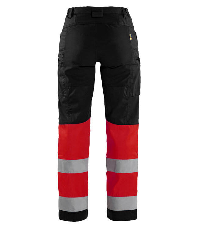 Blaklader 7161 Dames Werkbroek Stretch Zwart/Rood