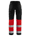 Blaklader 7161 Dames Werkbroek Stretch Zwart/Rood
