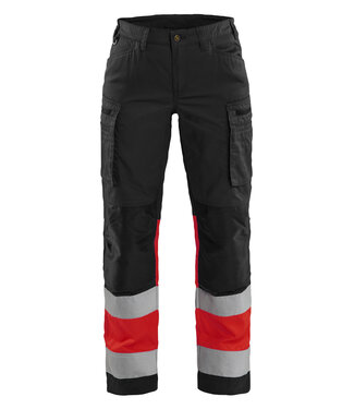Blaklader Blaklader 7161 Dames Werkbroek Stretch Zwart/Rood