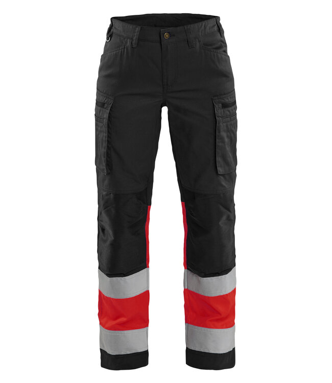 Blaklader 7161 Dames Werkbroek Stretch Zwart/Rood