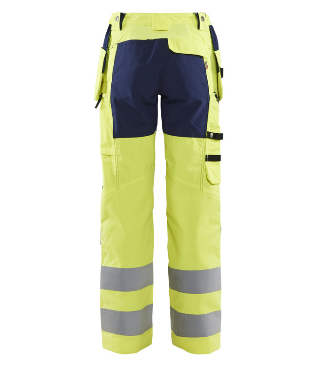 Blaklader 7163 Dames Werkbroek Stretch Geel/Marineblauw