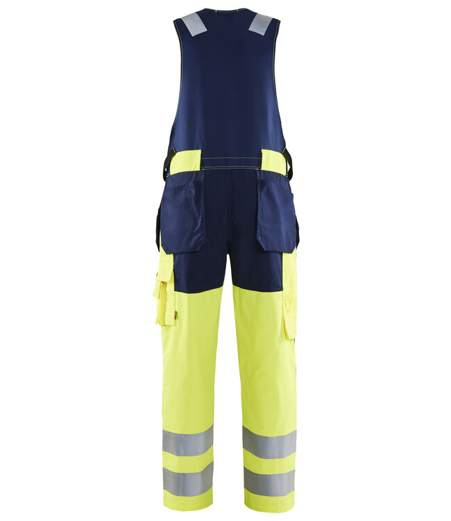Blaklader 2653 Reflecterende Amerikaanse Overall Geel/Marineblauw