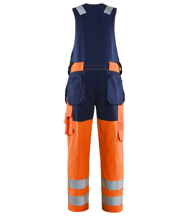 Blaklader 2653 Reflecterende Amerikaanse Overall Oranje/Marineblauw