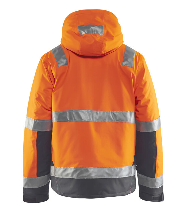 Blaklader 4870 Reflecterende Winter Werkjas Oranje/Medium Grijs
