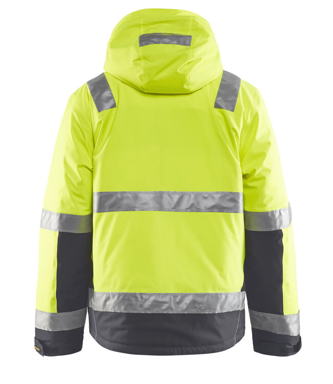 Blaklader 4870 Reflecterende Winter Werkjas Geel/Medium Grijs
