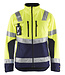 Blaklader 4900 Reflecterende Softshell Werkjas Geel/Marineblauw