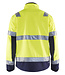 Blaklader 4900 Reflecterende Softshell Werkjas Geel/Marineblauw