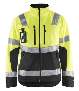 Blaklader Blaklader 4900 Reflecterende Softshell Werkjas Geel/Zwart