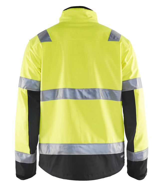 Blaklader 4900 Reflecterende Softshell Werkjas Geel/Zwart