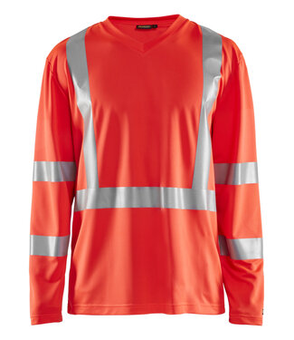 Blaklader Blaklader 3383 Reflecterende UV T-Shirt Lange Mouw Rood