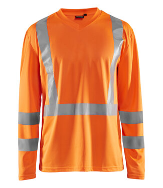 Blaklader Blaklader 3383 Reflecterende UV T-Shirt Lange Mouw Oranje