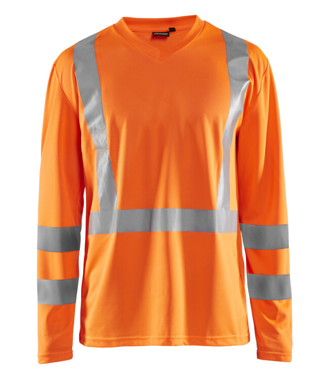 Blaklader 3383 Reflecterende UV T-Shirt Lange Mouw Oranje