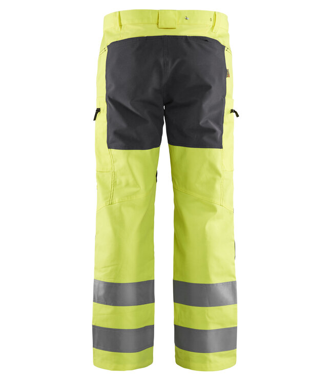 Blaklader 1585 Reflecterende Werkbroek Stretch Geel/Medium Grijs