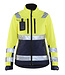 Blaklader 4902 Dames Reflecterende Softshell Werkjas Geel/Marineblauw