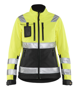 Blaklader Blaklader 4902 Dames Reflecterende Softshell Werkjas Geel/Zwart