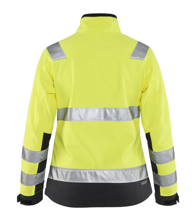 Blaklader 4902 Dames Reflecterende Softshell Werkjas Geel/Zwart