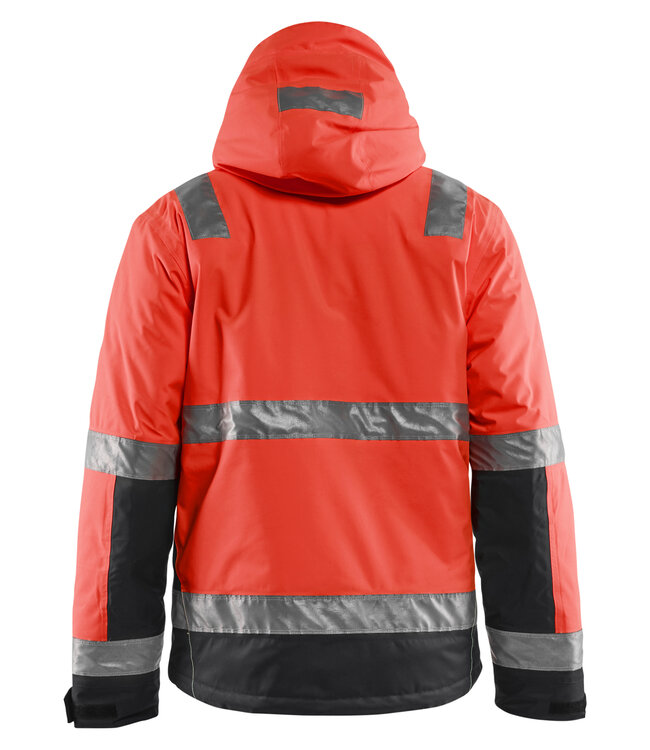 Blaklader 4870 Reflecterende Winter Werkjas Klasse 3 Rood/Zwart