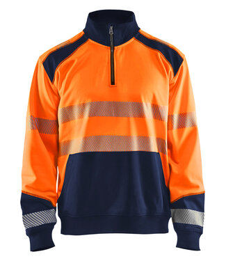 Blaklader Blaklader 3556 Reflecterende Werksweater Oranje/Marineblauw