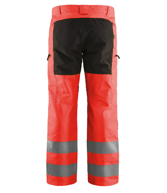 Blaklader 1585 Reflecterende Werkbroek Stretch Rood/Zwart