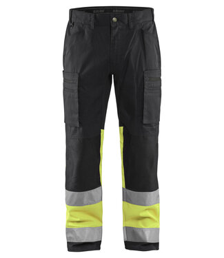 Blaklader Blaklader 1551 Reflecterende Werkbroek Stretch Zwart/Geel