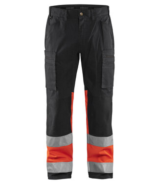 Blaklader Blaklader 1551 Reflecterende Werkbroek Stretch Zwart/Rood