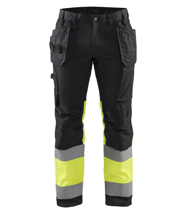 Blaklader 1558 Reflecterende Werkbroek Stretch Zwart/Geel