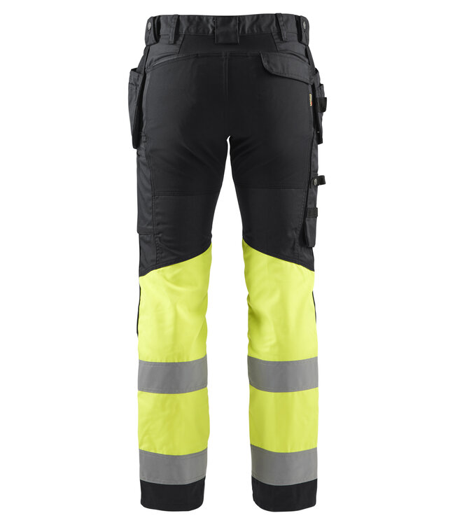 Blaklader 1558 Reflecterende Werkbroek Stretch Zwart/Geel