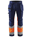 Blaklader 1558 Reflecterende Werkbroek Stretch Marineblauw/Oranje