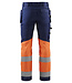 Blaklader 1558 Reflecterende Werkbroek Stretch Marineblauw/Oranje