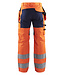 Blaklader 1552 Reflecterende Werkbroek Stretch Oranje/Marineblauw