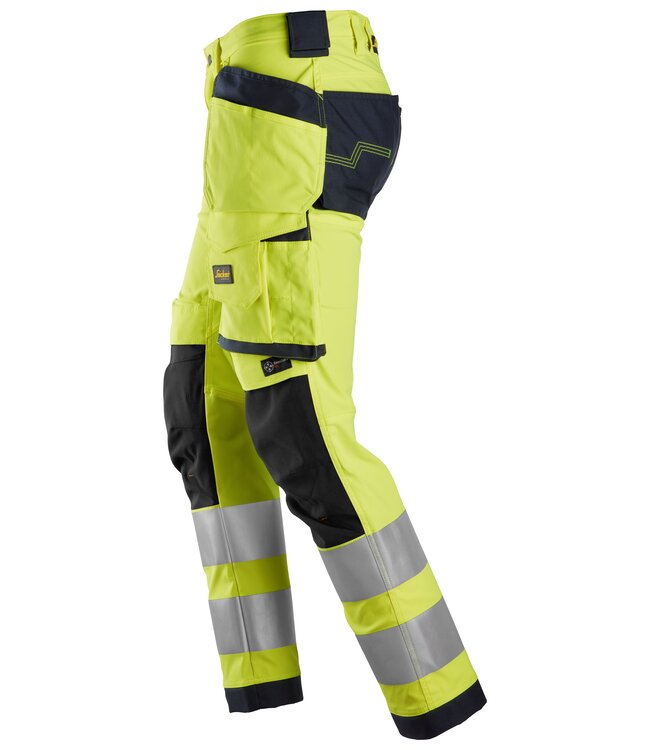 Snickers 6243 Reflecterende Werkbroek Stretch Geel/Donkerblauw